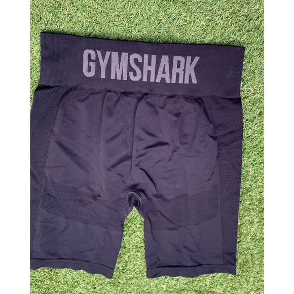 NEW NWOT GYMSHARK VITAL 7” SEAMLESS BLACK HEATHER BIKER SHORTS sz L - Picture 6 of 7